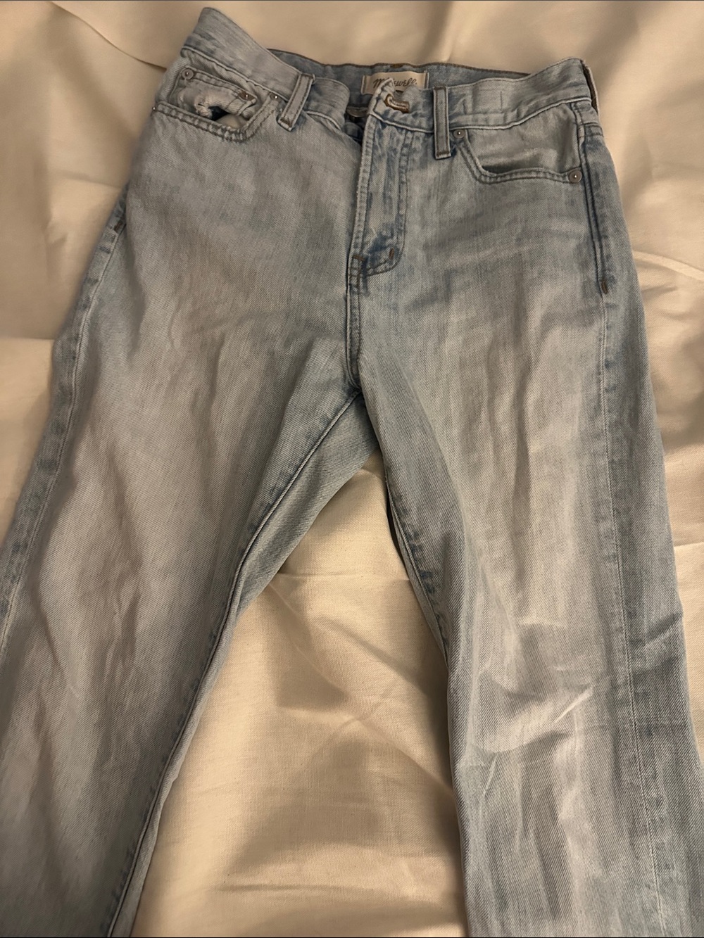 Madewell Faded Light Blue Slim Straight Jeans - Men's